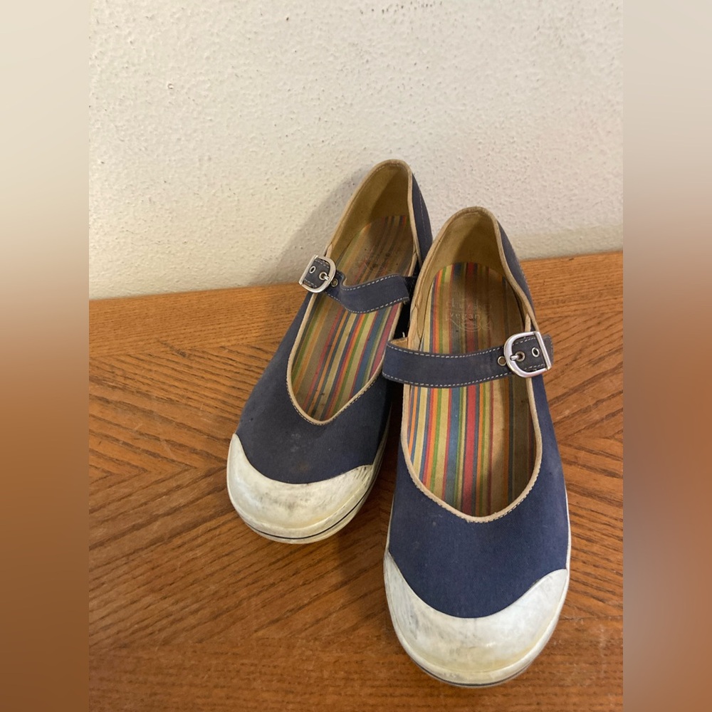 DANSKO Canvas Solid Gray and Cream Mary Jane Sneakers Size 10 (EU 41)